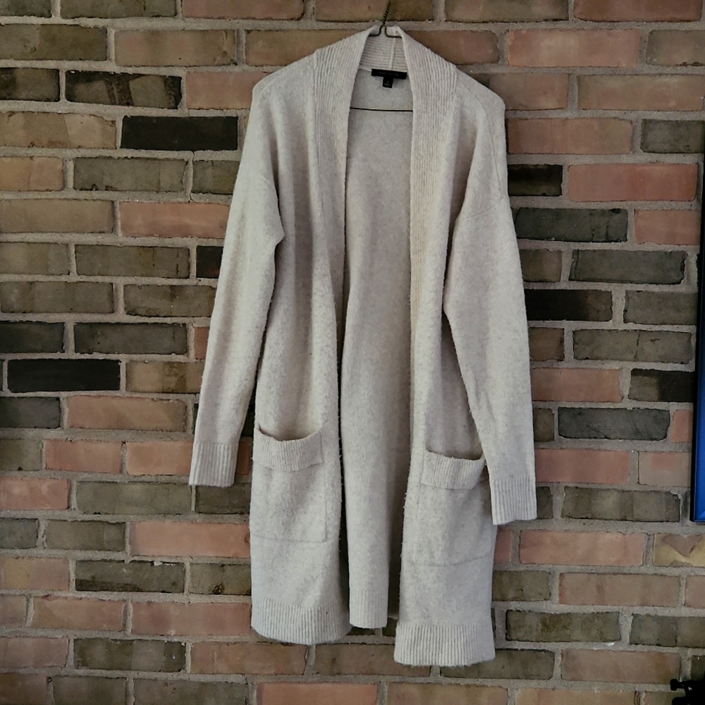 Ann Taylor Duster Cardigan, S, Cream